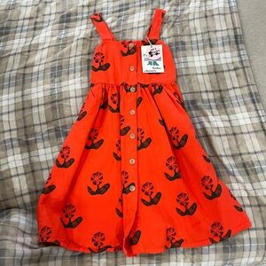 Bobo Choses Red Floral Button-Down Dress